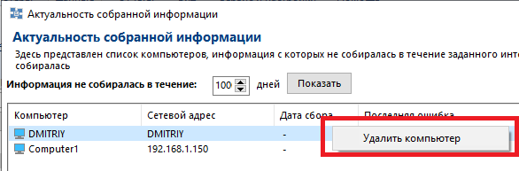 Актуальность собранной информации