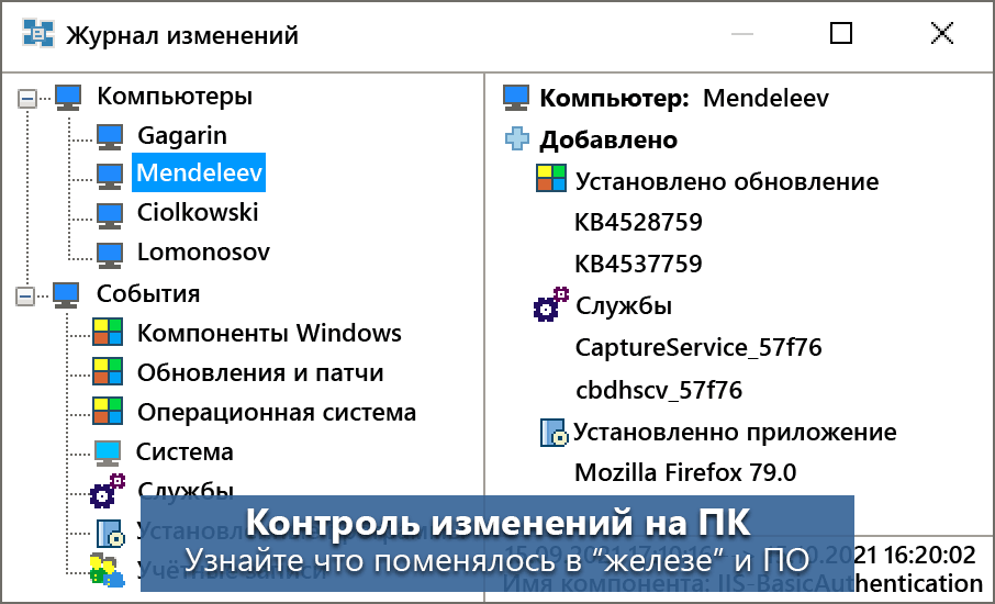 Контроль изменений на ПК. Узнайте, что поменялось в железе и ПО